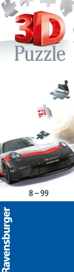 Ravensburger 3D Puzzle Porsche 911 Gt3 Cup, Veicolo, 108 Pezzi, 10+ Anni