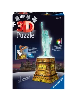 Ravensburger 3D Puzzle Statua Della Liberta' Night Edition, Londra, 216 Pezzi, 10+ Anni