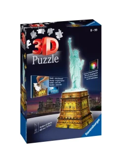 Ravensburger 3D Puzzle Statua Della Liberta' Night Edition, Londra, 216 Pezzi, 10+ Anni