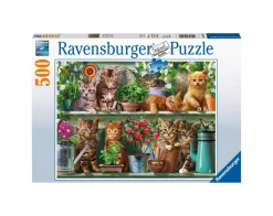 Ravensburger Puzzle 500 Pezzi Gatto Sullo Scaffale