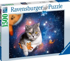 Ravensburger Puzzle Gatto Nello Spazio, 1500 Pezzi, Puzzle Adulti