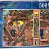 Ravensburger Puzzle La Biblioteca Bislacca, 500 Pezzi, Puzzle Adulti
