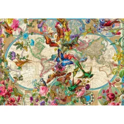 Ravensburger Puzzle Mappamondo Flora E Fauna, 3000 Pezzi, Puzzle Adulti