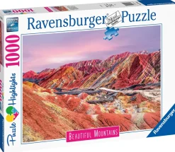 Ravensburger Puzzle Montagne Arcobaleno, Cina, Collezione Beautiful Mountains, 1000 Pezzi, Puzzle Adulti