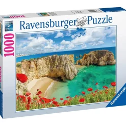 Ravensburger Puzzle Per Adulti 1000 Pezzi Algarve- Mare Scogliera Paesaggio Dimensione Puzzle: 70 50 Cm