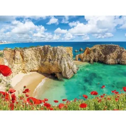 Ravensburger Puzzle Per Adulti 1000 Pezzi Algarve- Mare Scogliera Paesaggio Dimensione Puzzle: 70 50 Cm