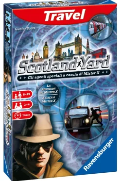 Ravensburger Scotland Yard Travel Edition, Gioco Da Tavolo Tascabile, 2-4 Giocatori, 8+ Anni