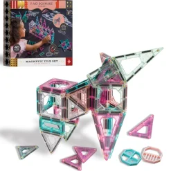 Set Costruzioni Magnetiche Rosa Da 43 Pezzi Fao Schwarz