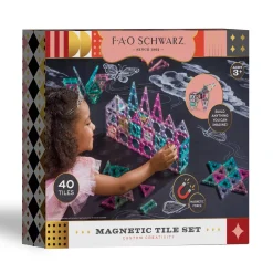 Set Costruzioni Magnetiche Rosa Da 43 Pezzi Fao Schwarz
