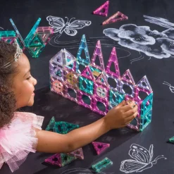 Set Costruzioni Magnetiche Rosa Da 43 Pezzi Fao Schwarz