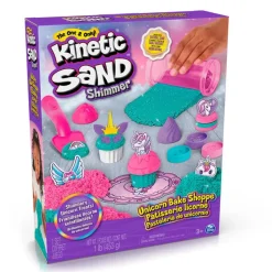 Spin Master Kinetic Sand Shimmer, Set Di Gioco Laboratorio Di Pasticceria Unicorni, 453 G Di Kinetic Sand