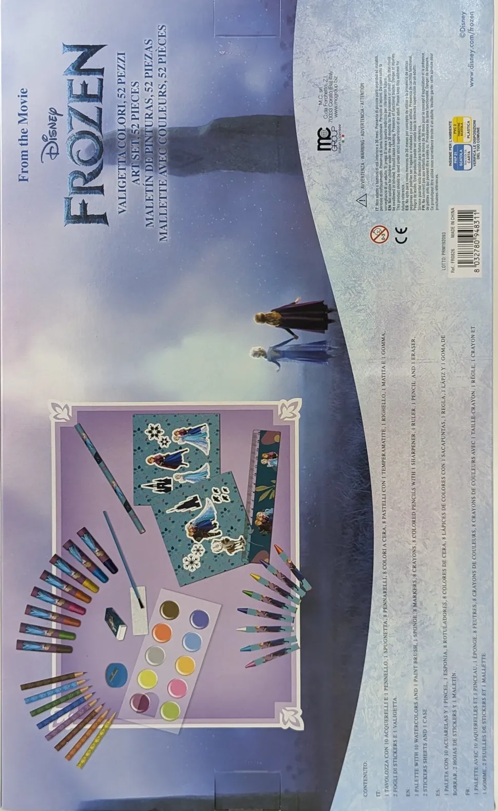 Valigetta Dei Colori Da 52 Pezzi Disney Frozen In Scatola Vetrina