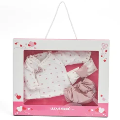 Vestito Bebe Reborn 45 Cm Con Decorazioni A Cuore