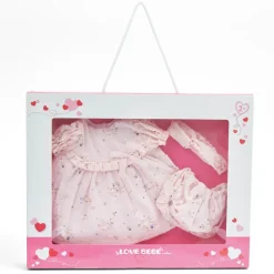 Vestito Bebe Reborn 45 Cm Con Decorazioni Floreali