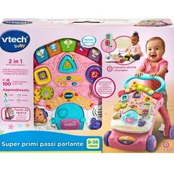 Vtech Un Super Primi Passi Parlante 2 In 1 Con Tavolo Attivita Rimovibile Per Fare Il Pieno Di Scoperte!