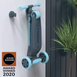 Yglider Nua Lo Scooter A 3 Ruote Pieghevole Premium Con Ruote Luminose Da 127 Mm E Gancio Da Parete Per Bambini Dai 3 Anni In Su